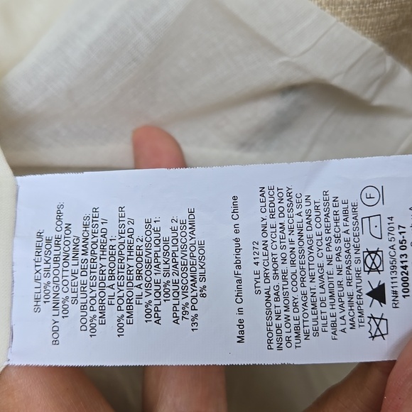 TORY BURCH Damian Silk Jacket In Indian Desert Size 2 - Picture 4 of 7